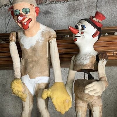 Clown automate présentoir magasin 1950